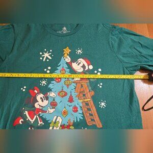 Disney Parks Green Long Sleeve Tee with Mickey and Minnie Size L